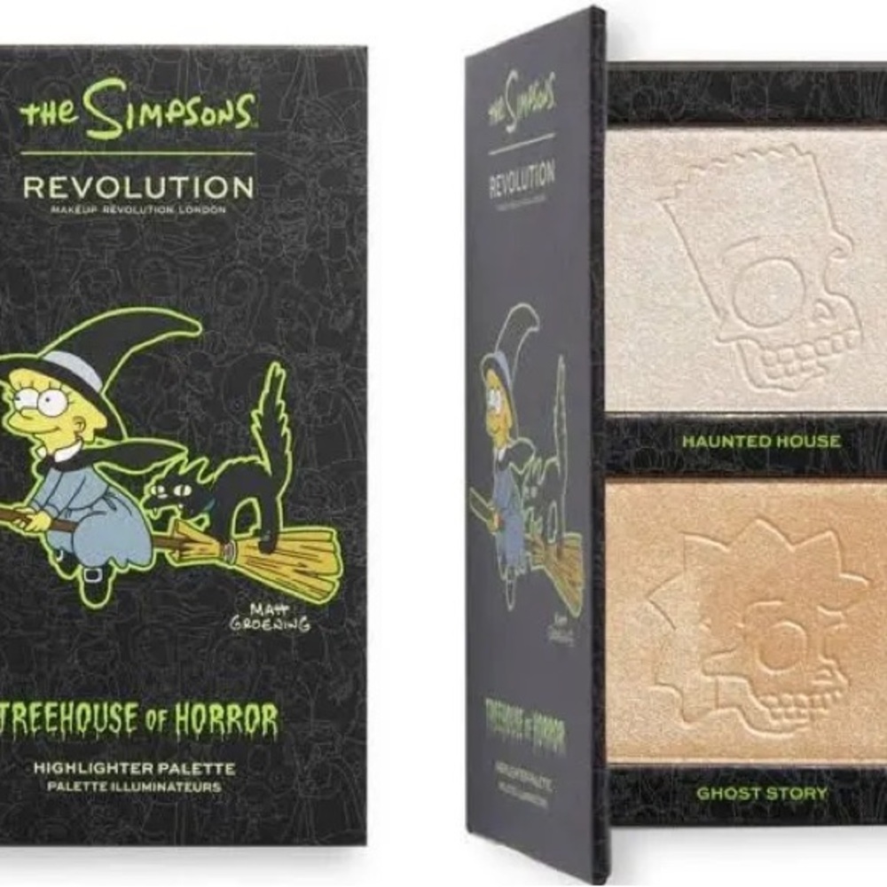 Makeup Revolution X Simpsons Highlighter Palette Witch Lisa Treehouse of Horror - Picture 4 of 4